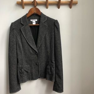 🎉 SALE 🎉 White House Black Market Gray Blazer Jacket Size 8